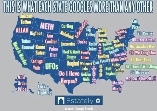 Need A Laugh? Check Out These Hilarious Maps That Reveal Fascinating Facts About The USA