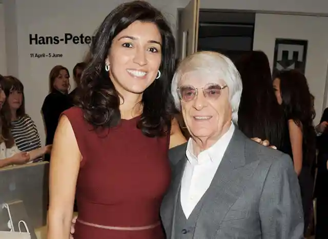 Fabiana Flosi y Bernie Ecclestone