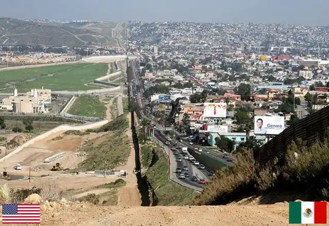 US and Mexico Border in San Diego and Tijuana 