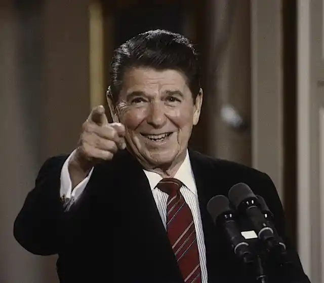 Who did Ronald Reagan beat to win the presidency, the first time?