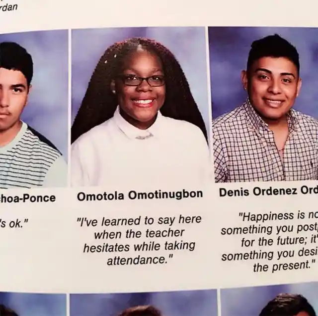 Hilarious Yearbook Quotes That Slip Under the Principal's Radar