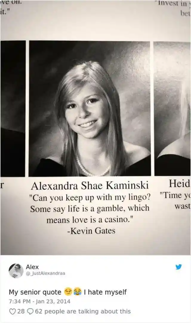 Hilarious Yearbook Quotes That Slip Under the Principal's Radar