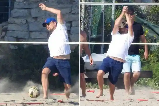 Leonardo DiCaprio als Volleyballspieler