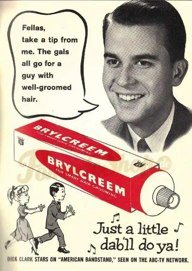 American Bandstand's Dick Clark In A Brylcreem Ad From The Late 1950s