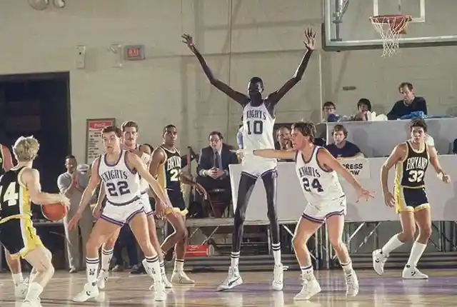 Manute Bol In 1984 Playing College Basketball