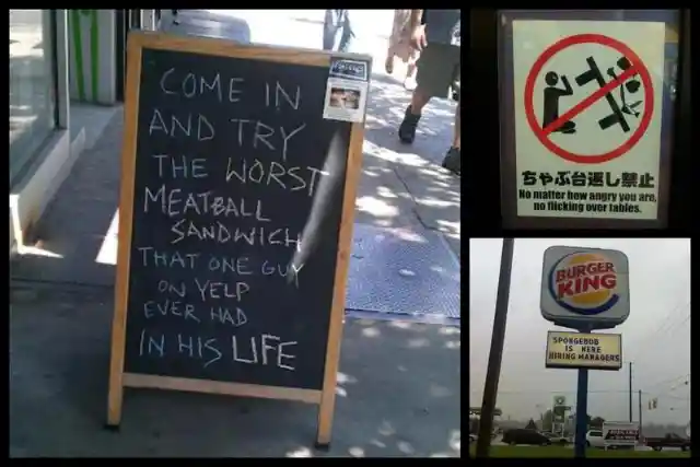 40 Ridiculous Signs Found in Restaurants Around the World