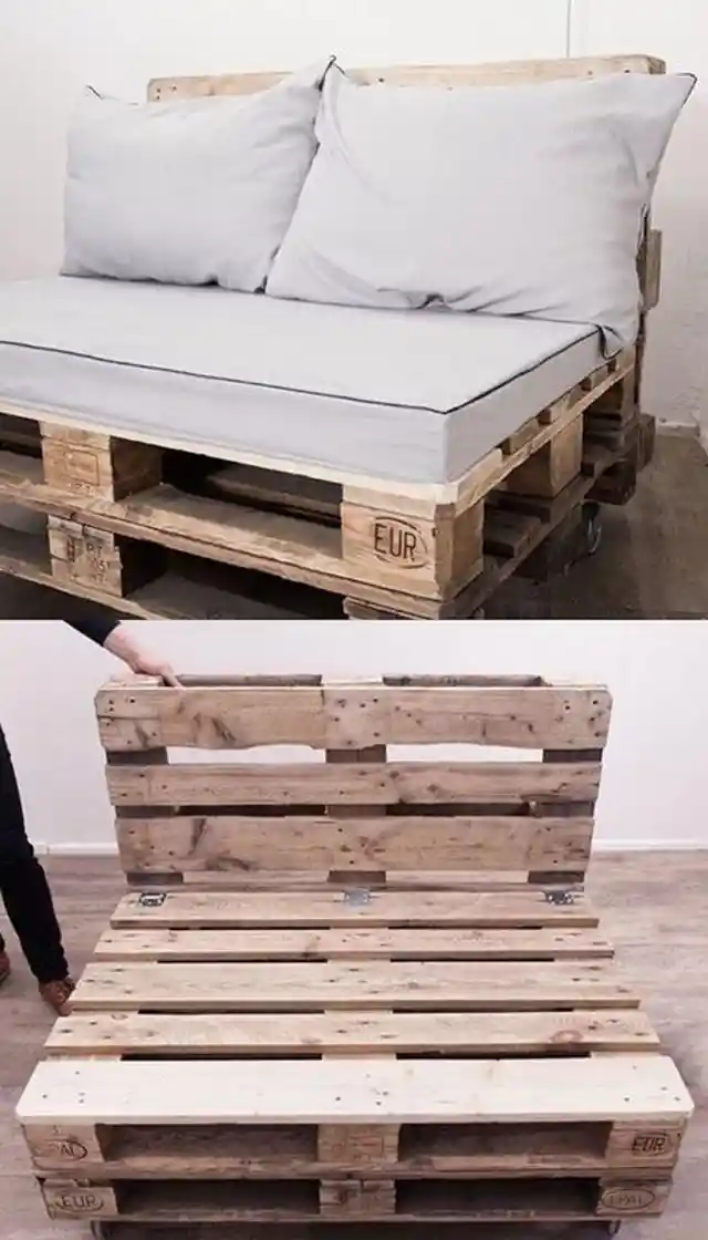 Sofa Out Of Wooden Crates