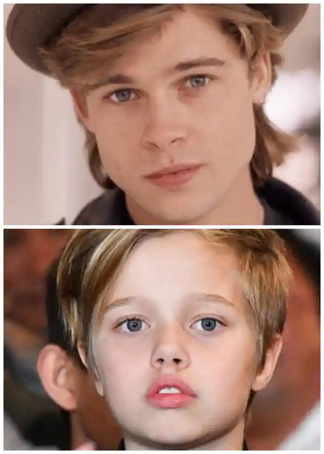 Brad Pitt & Shiloh Jolie Pitt