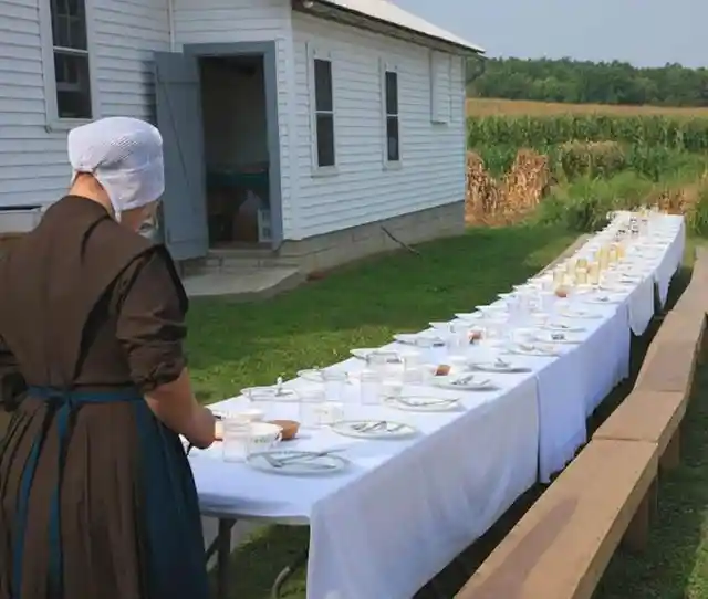 Amish lieben es, gemeinsam zu essen