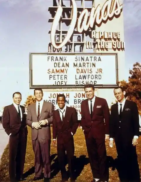 The Rat Pack Outside Sands Casino, Las Vegas, 1960