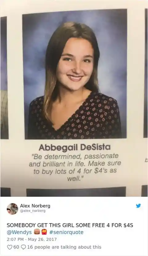 Hilarious Yearbook Quotes That Slip Under the Principal's Radar