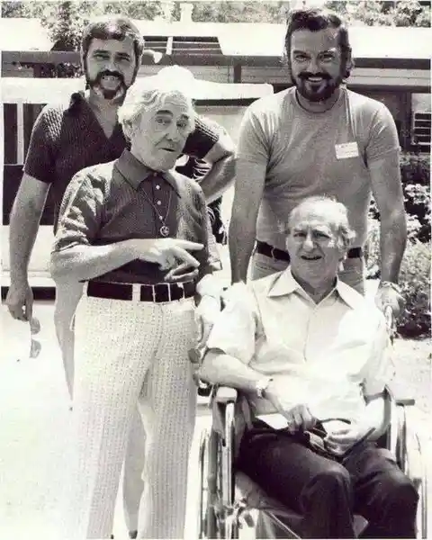 1973, A Photograph Of The Last 2 Iconic Three Stooges, Moe And Larry