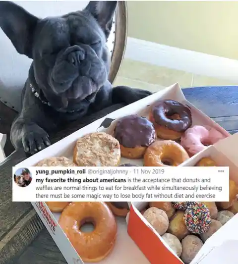 Waffles and donuts for breakfast