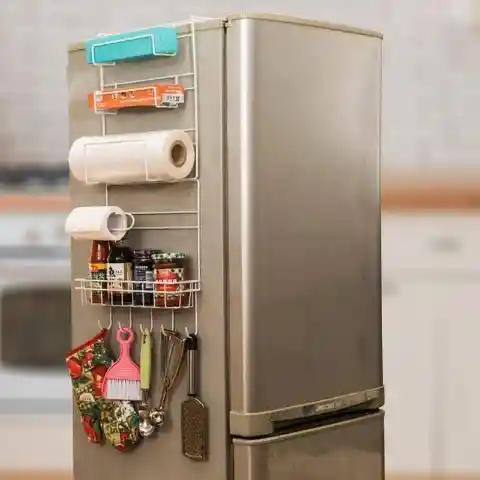 Attaching Storage Rack To The Side Of Your Refrigerator