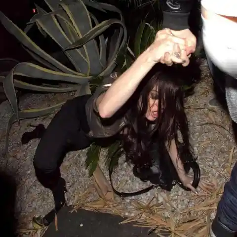 Lindsay Lohan On The Ground