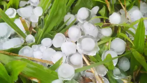 What extreme weather sometimes results in hail?