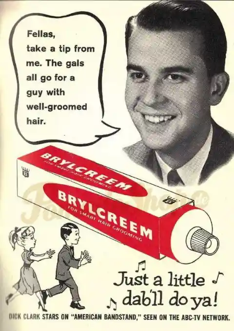 American Bandstand's Dick Clark In A Brylcreem Ad From The Late 1950s