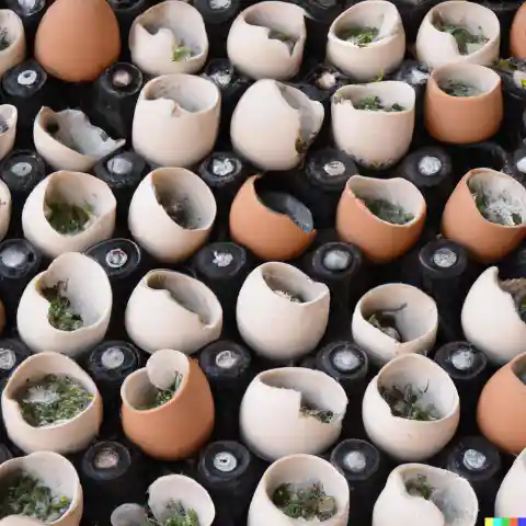 Eggshell seedling pots