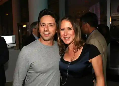 Anne Wojcicki and Sergey Brin