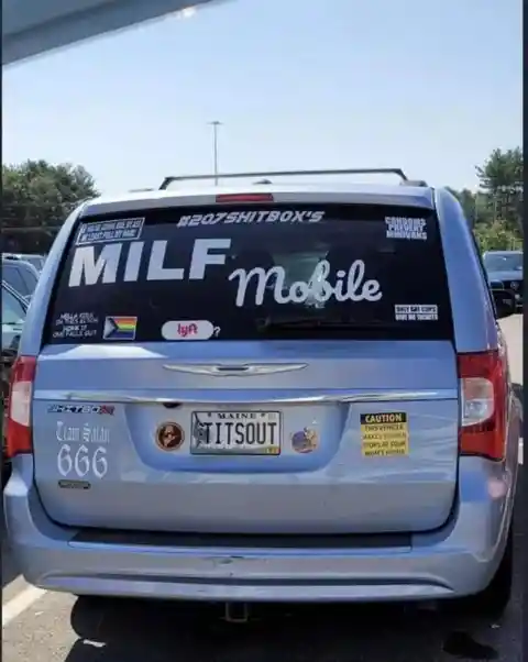 Quite The MessThis one is bound to cause car crashes. Is there anything we can do about the massive decal smack dab in the middle of the rear window? Or perhaps we might mention the slightly unusual Maine license plate? There’s a lot going on here.