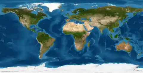 Así que hay cuatro hemisferios en la Tierra, pero sólo un continente con tierra en cada uno de ellos. ¿De qué continente se trata?