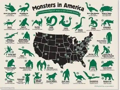 Mapa de los monstruos de América