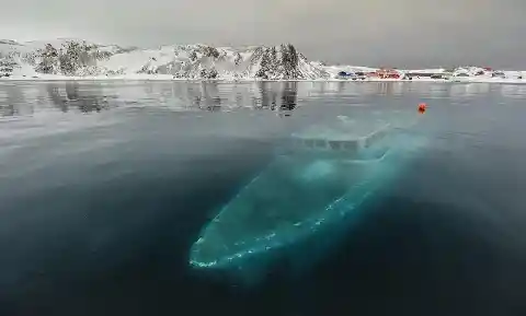 Sunken Yacht - Ardley Cove, Antarctica