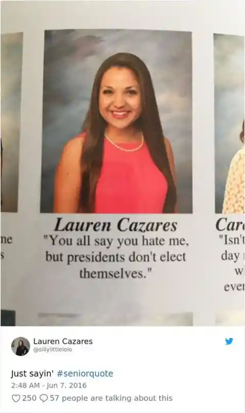 Hilarious Yearbook Quotes That Slip Under the Principal's Radar