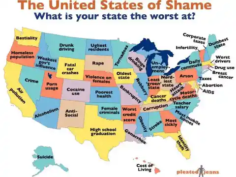 Need A Laugh? Check Out These Hilarious Maps That Reveal Fascinating Facts About The USA