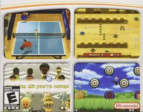 What Wii game included 9 mini-games that could be played with friends?