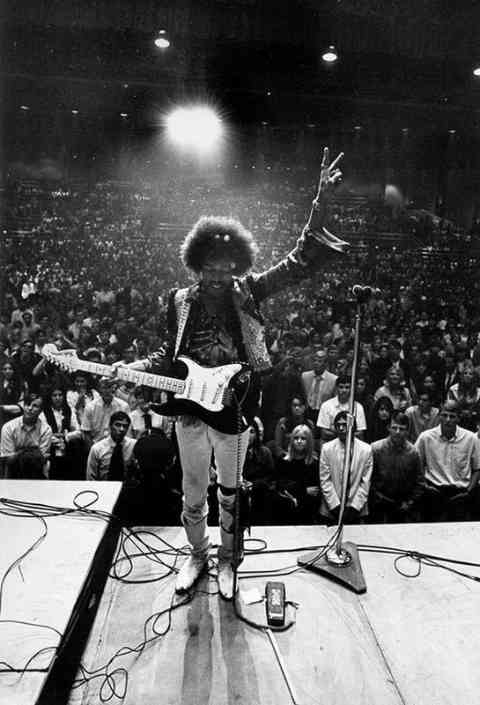 Jimi Hendrix Performing In Bakersfield, California, 1968