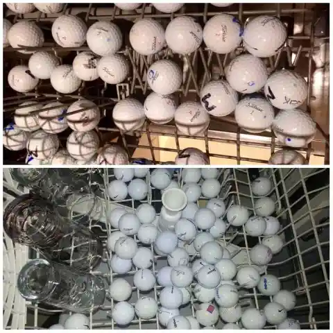 Clean golf balls