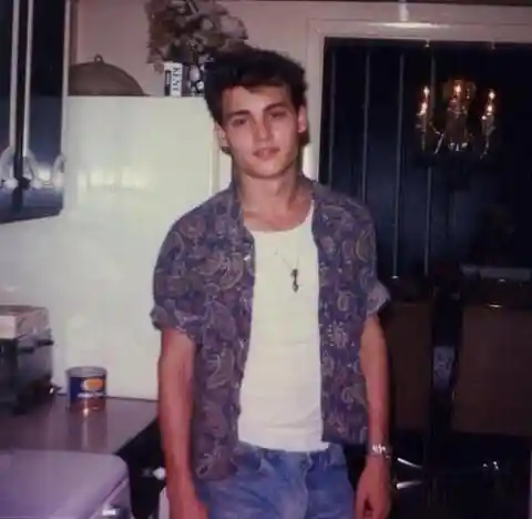 A Teenage Johnny Depp Kicking It At Home