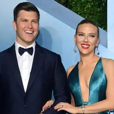 Scarlett Johansson and Colin Jost