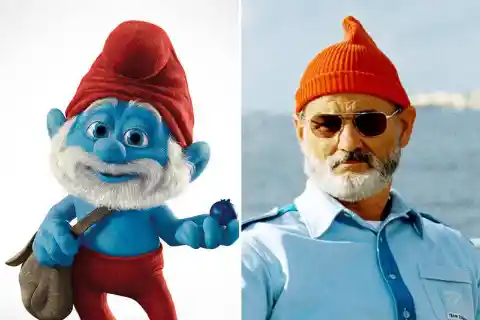 Bill Murray + Papa Smurf